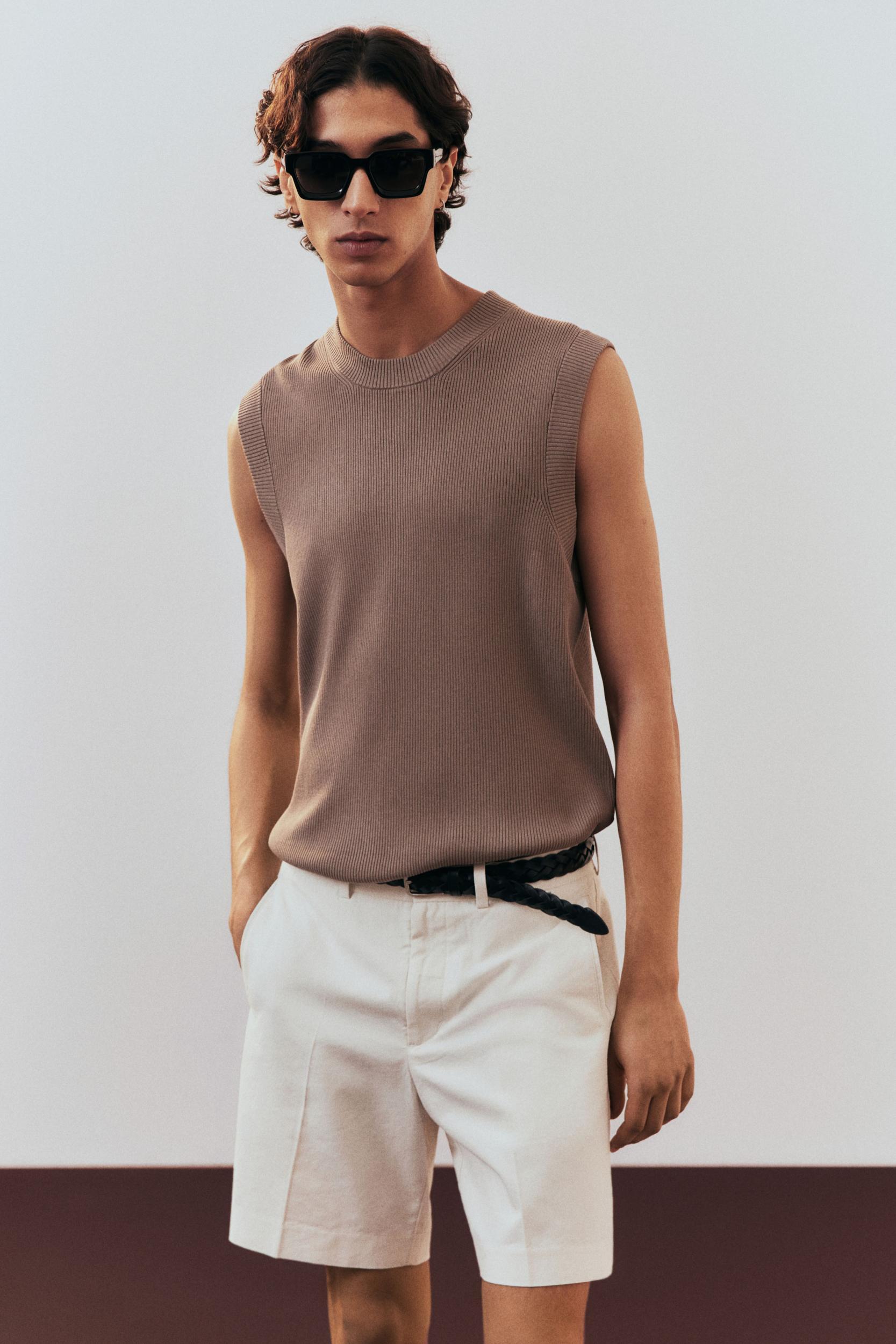 Regular-Fit Lyocell-Blend Chino Shorts Product Image