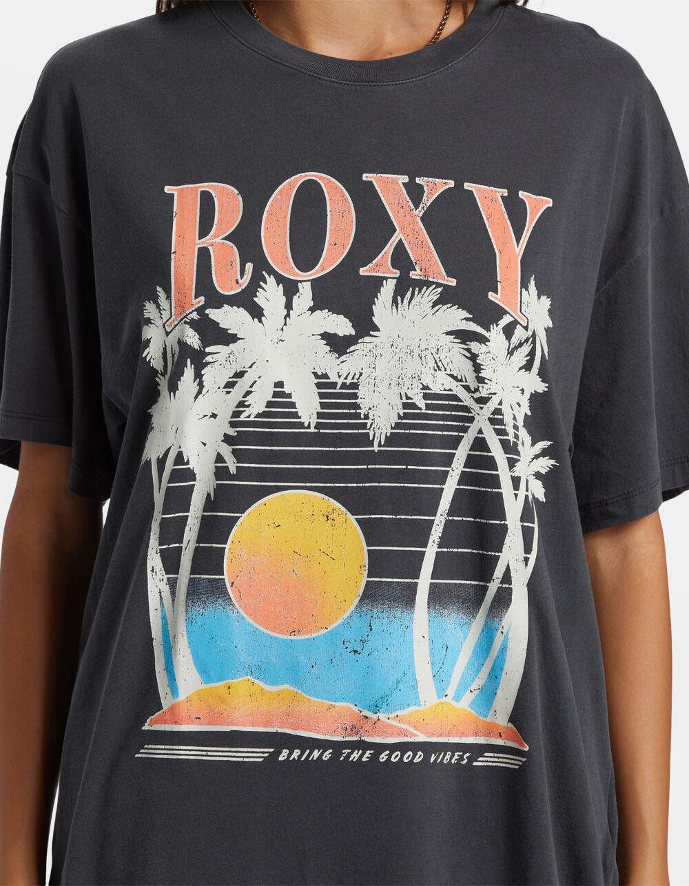 ROXY Bring The Good Vibes Womens Oversized Tee - BLACK Product Image