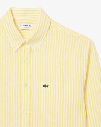 Regular Fit Striped Linen Shirt Product Image