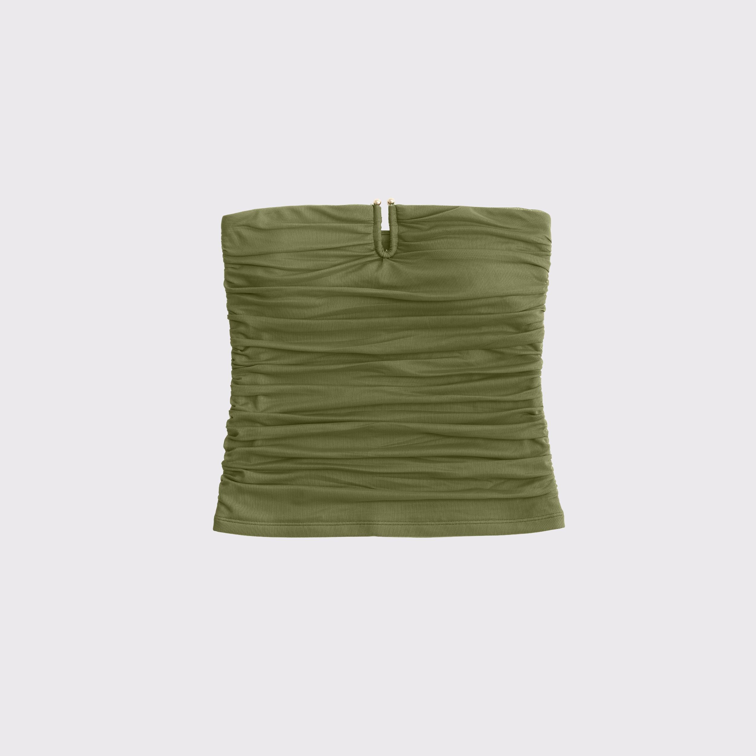 Bra-Free Mesh Hardware Tube Top Product Image