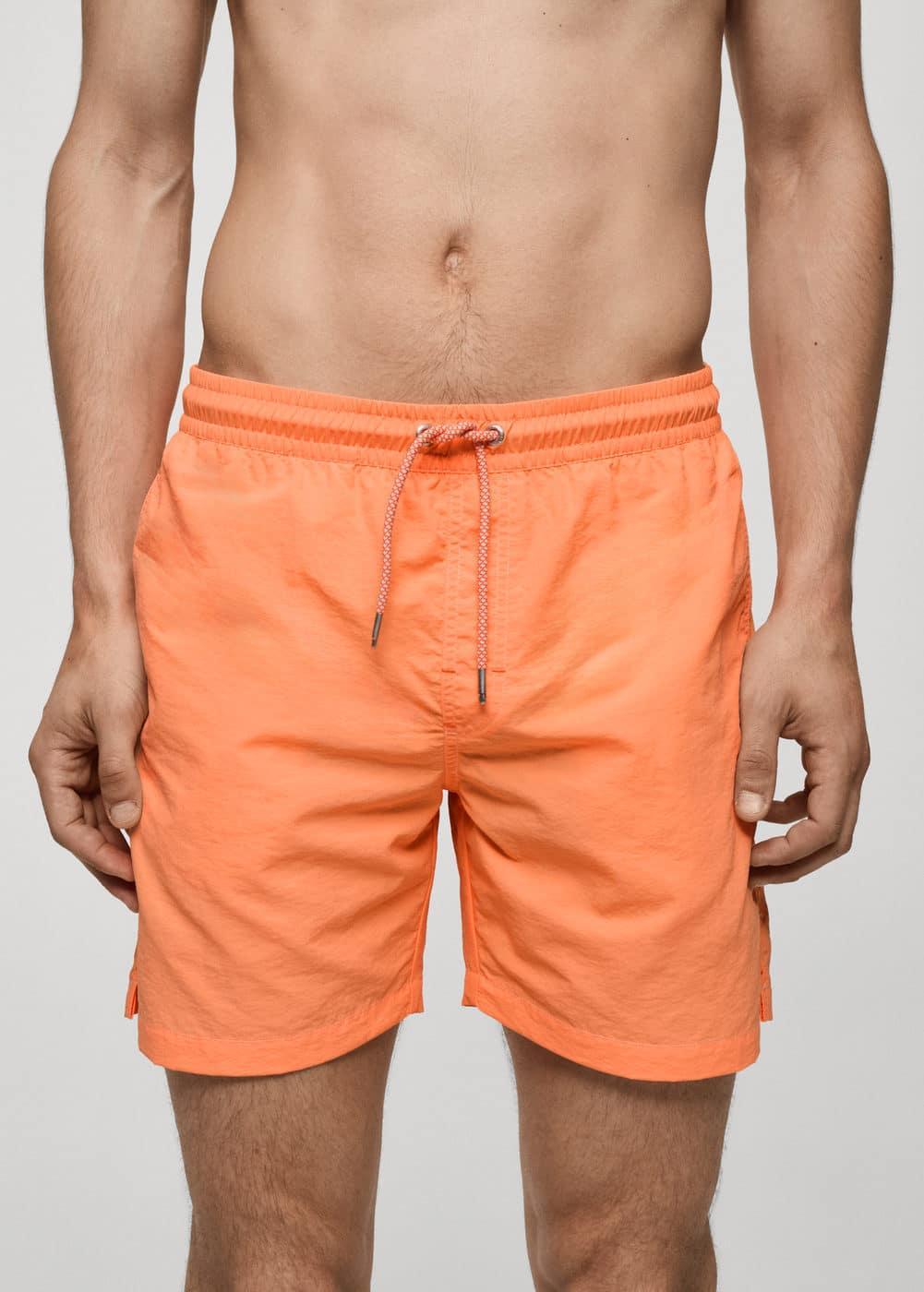 Plain lace swimsuit - Men | MANGO USA Product Image