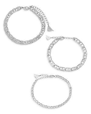 Sterling Forever Anchor Chain Link Bracelet Set Product Image