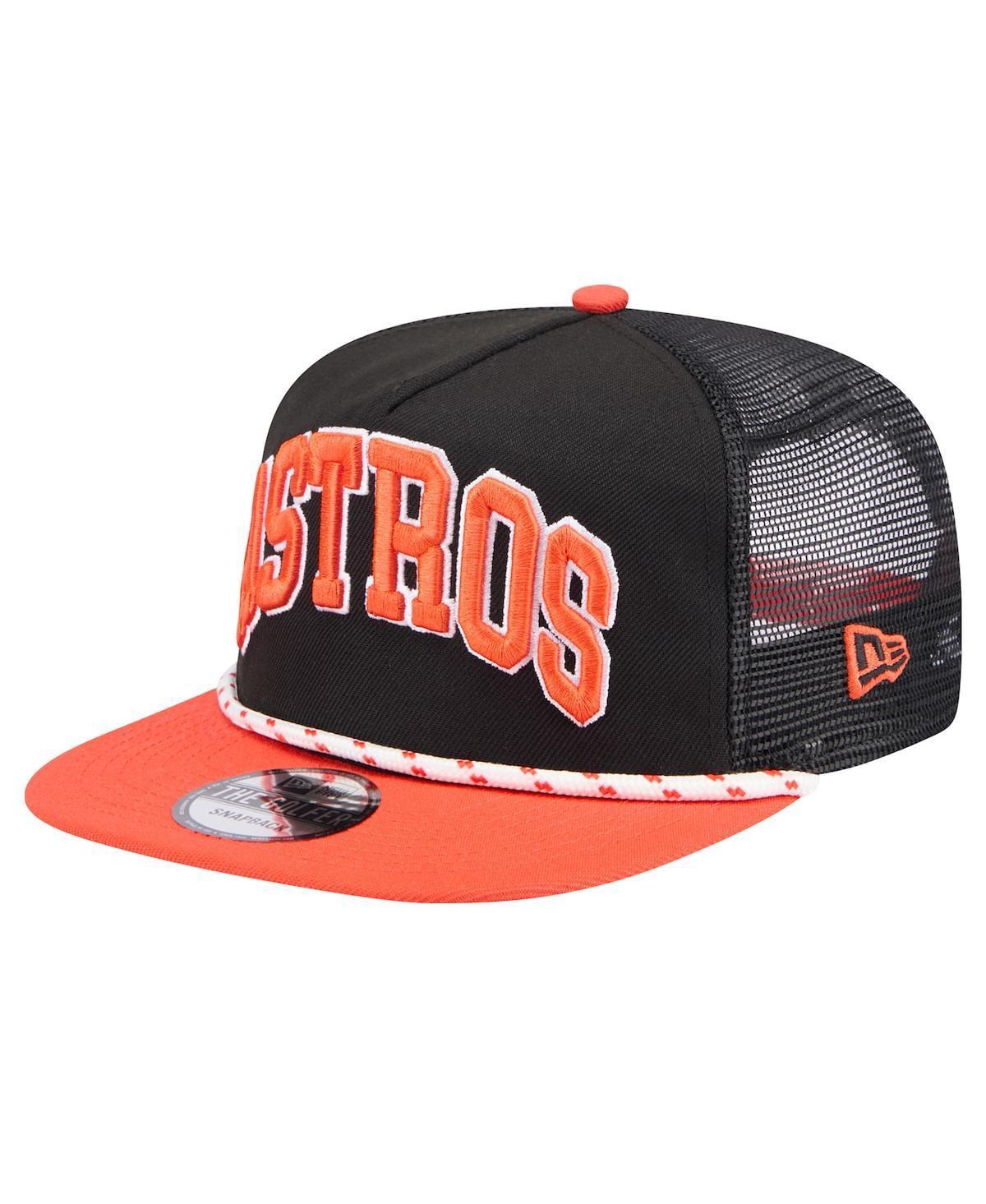 Mens New Era Houston Astros Throwback Meshback Golfer Hat Product Image