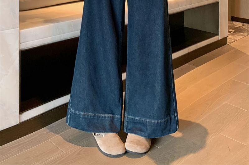 High Rise Washed Wide Leg Jeans Product Image