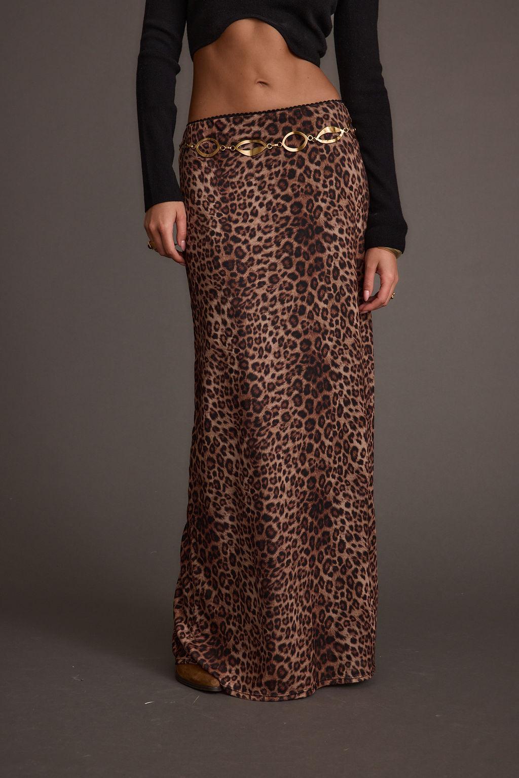 Julia Leopard Print Maxi Skirt Product Image