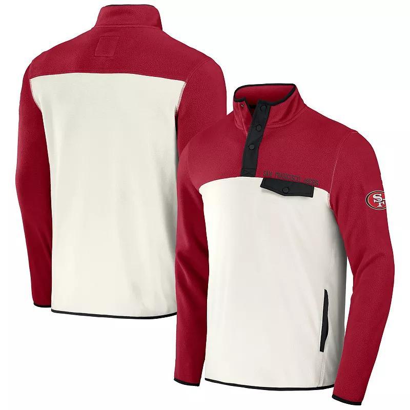 Mens NFL x Darius Rucker Collection by Fanatics /Cream Atlanta Falcons Micro Fleece Quarter-Snap Jacket Product Image