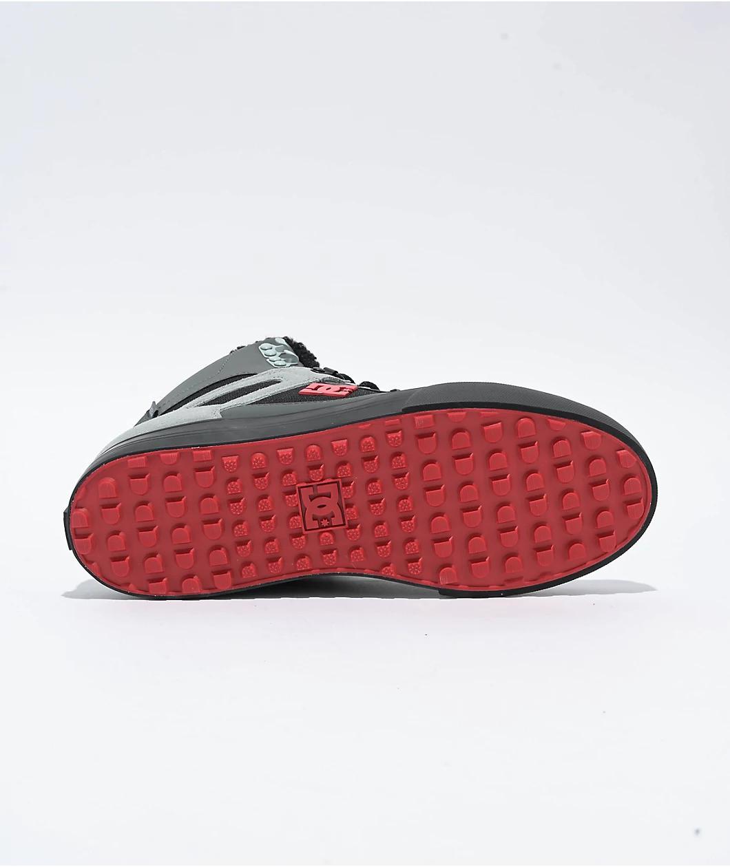 DC Pure Wc Wnt Black, Red, & Grey High Top Shoes Product Image