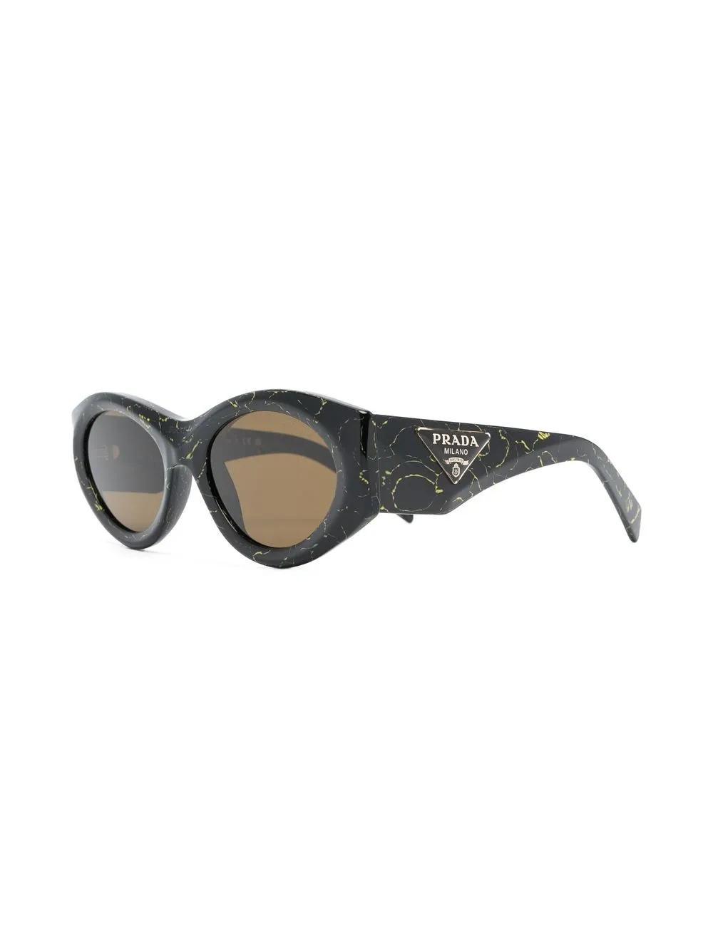 PRADA Logo-plaque Sunglasses In Black Product Image