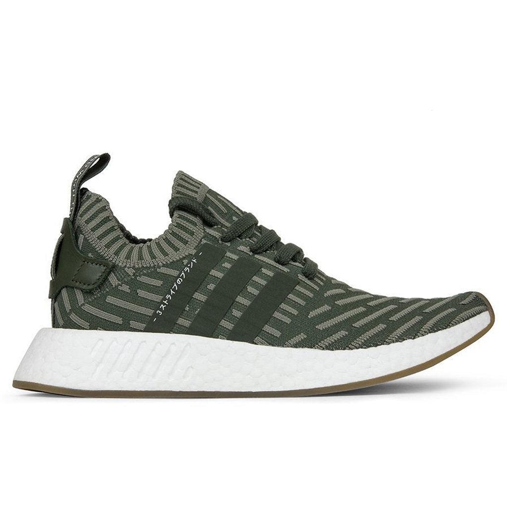 Women's NMD_R2 Primeknit - Olive/Pink Female Product Image