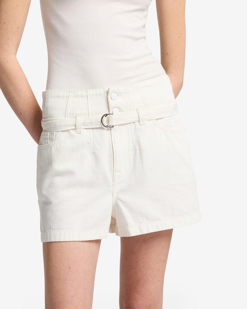 Linen Blend Belted Shorts Product Image