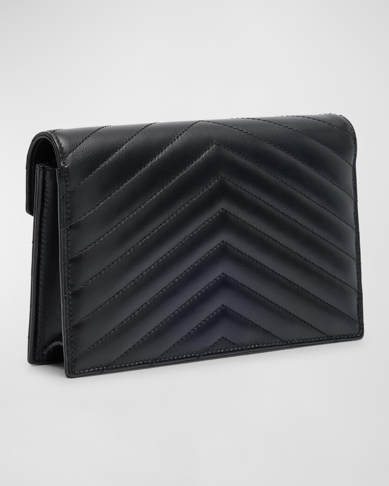 Small YSL Wallet on Chain in Quilted Leather  Product Image