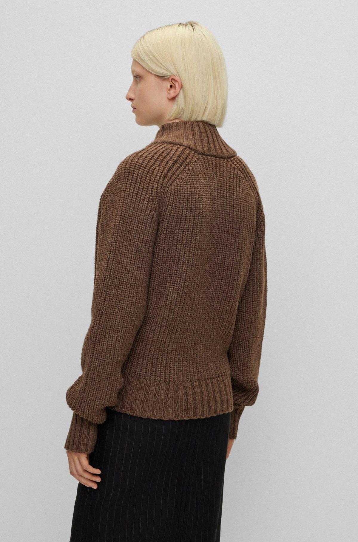 V-neck sweater in a wool and silk blend Product Image