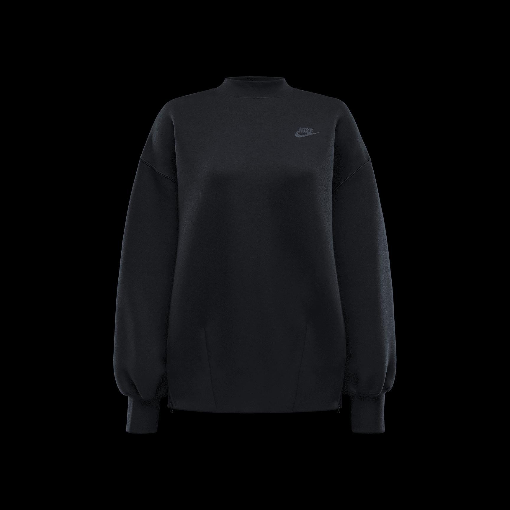 Womens Nike Sportswear Tech Fleece Oversized Crew-Neck Sweatshirt | FV8041-010 Product Image