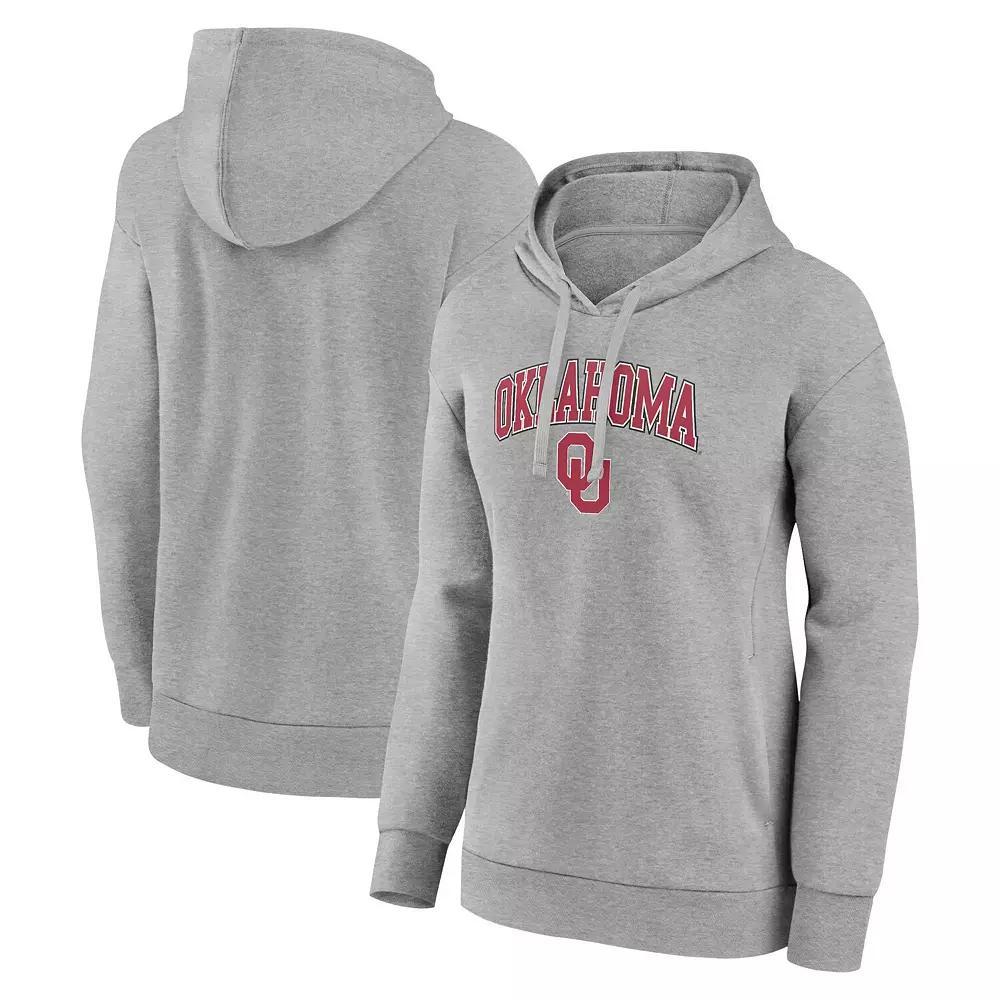 Women's Fanatics Branded Heather Gray Oklahoma Sooners Evergreen Campus Pullover Hoodie,  Product Image