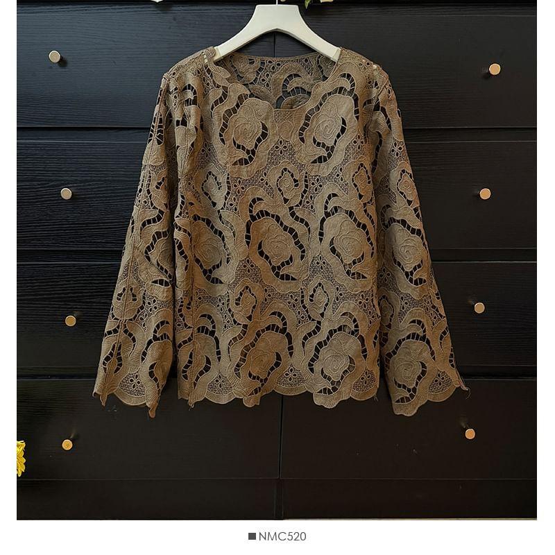 Jacquard Loose Cape Top Product Image