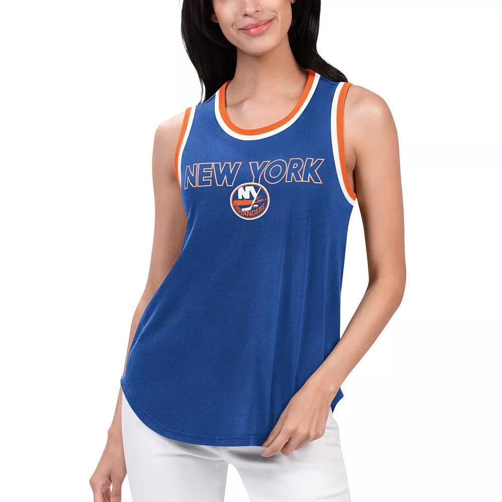 Women's G-III 4Her by Carl Banks Royal New York Islanders Strategy Tank Top, Size: Medium, Isl Blue Product Image