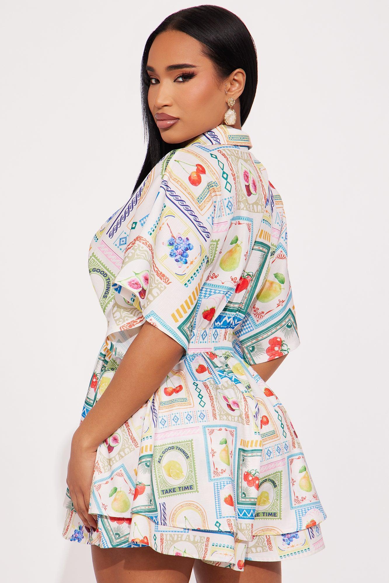 Up My Game Romper - White/combo Product Image