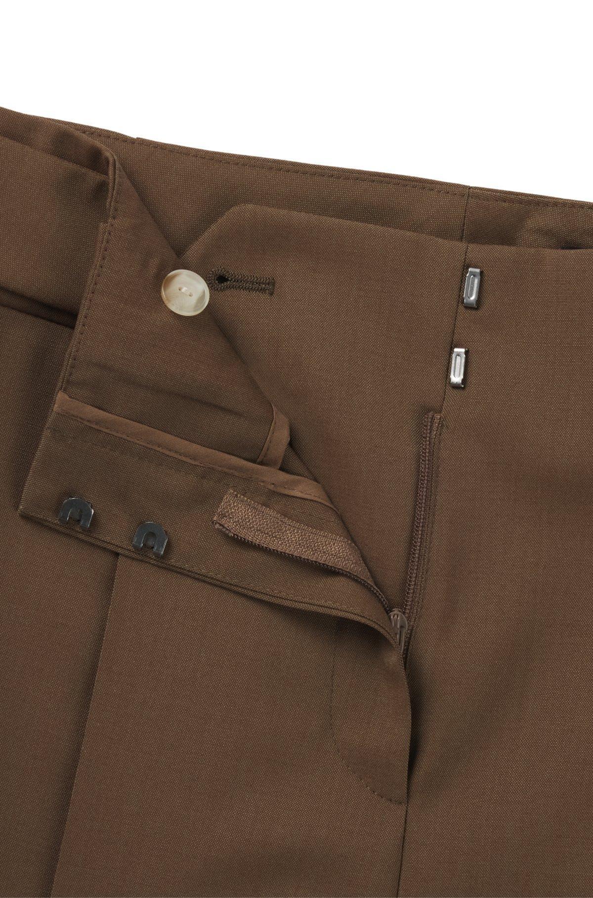Regular-fit high-waisted trousers in wool Product Image