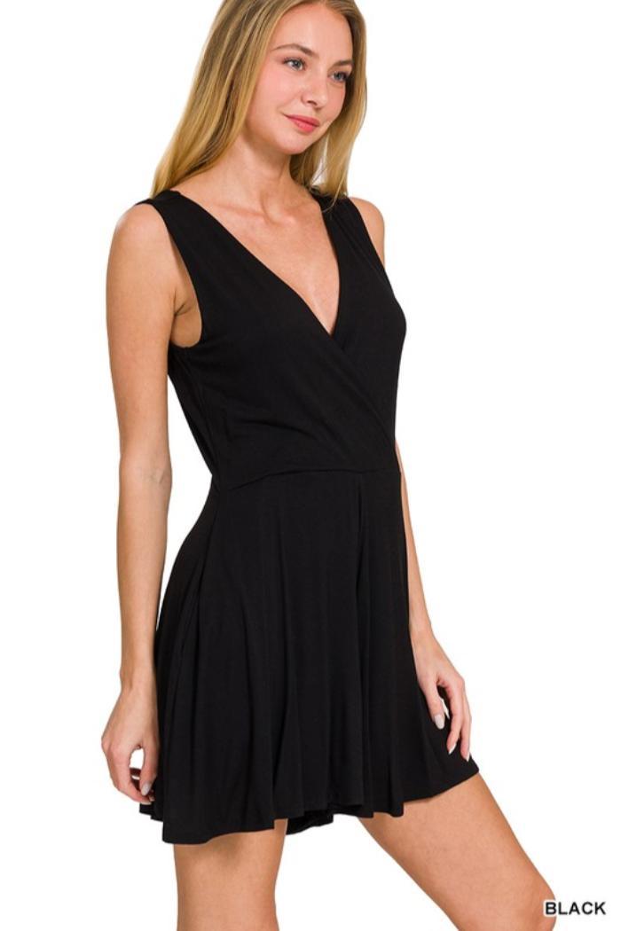 Surplice Neckline Romper Product Image