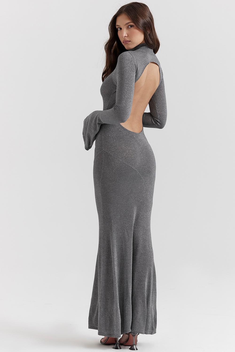 Sancha  steel metallic maxi dress Product Image