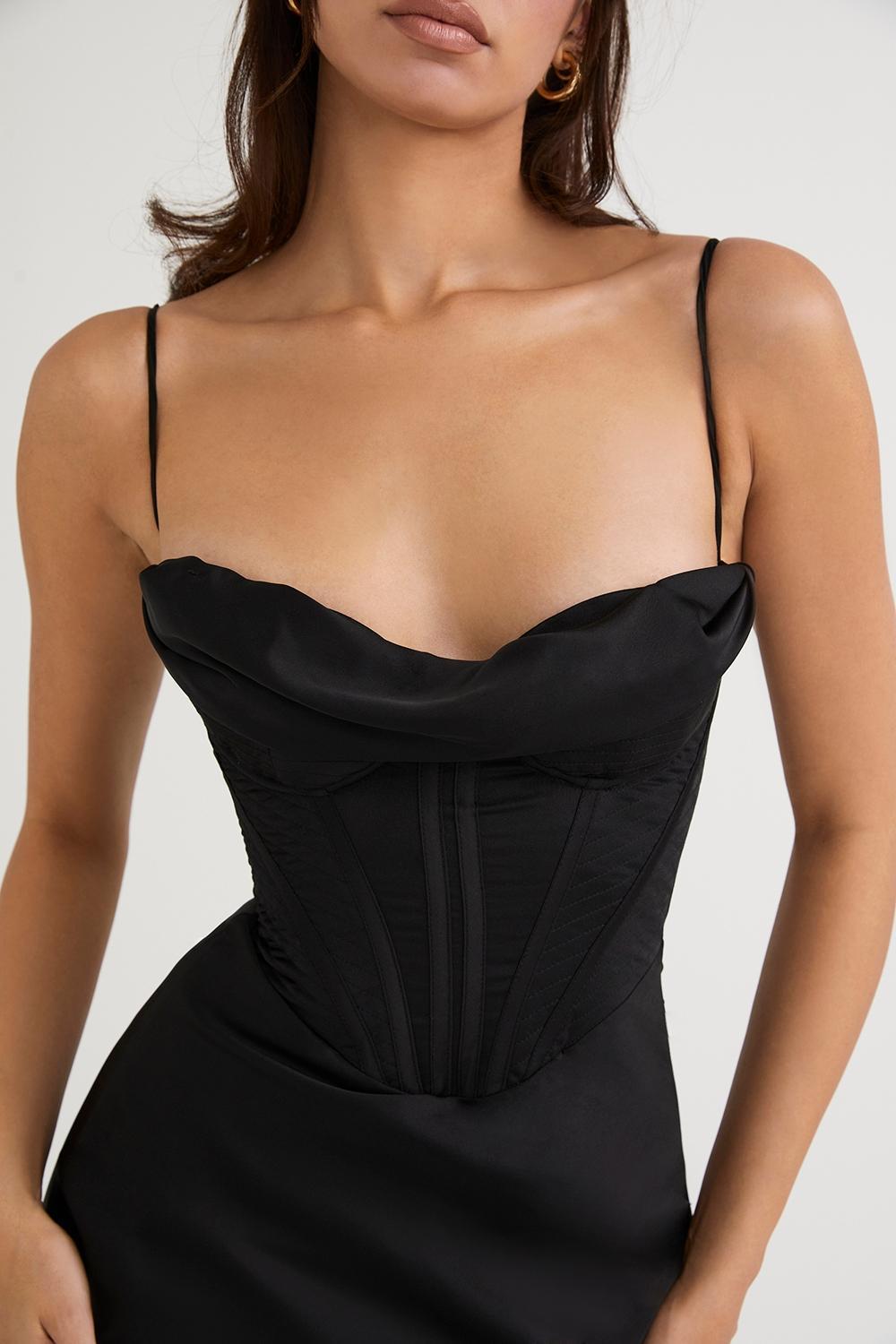 Charmaine  night shade corset maxi dress Product Image