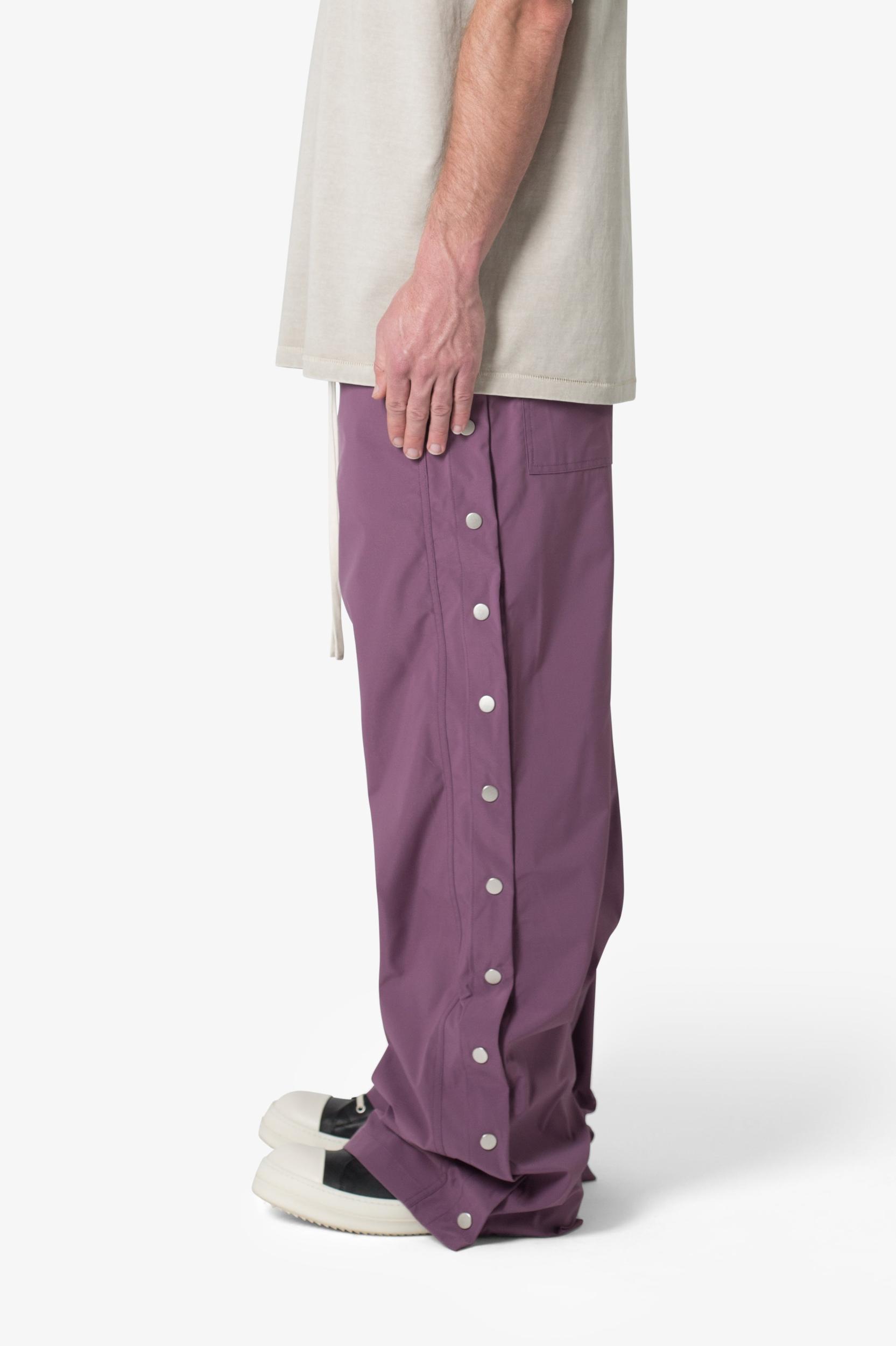 Side Snap Nylon Pants - Mauve Product Image