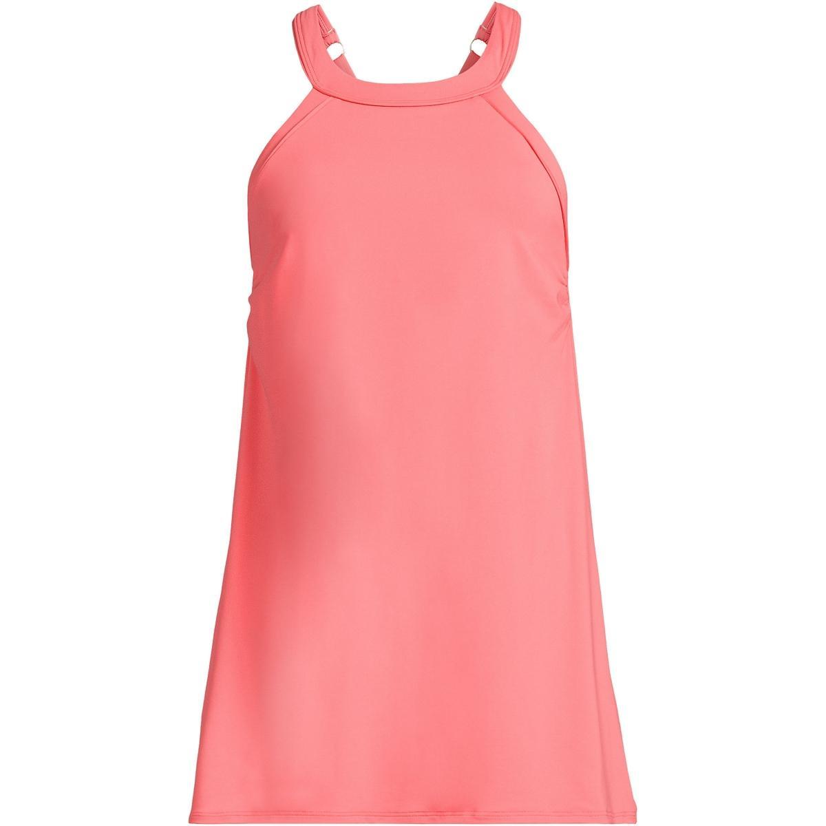 Womens Lands End UPF 50 High Neck One-Piece Swim Dress Product Image