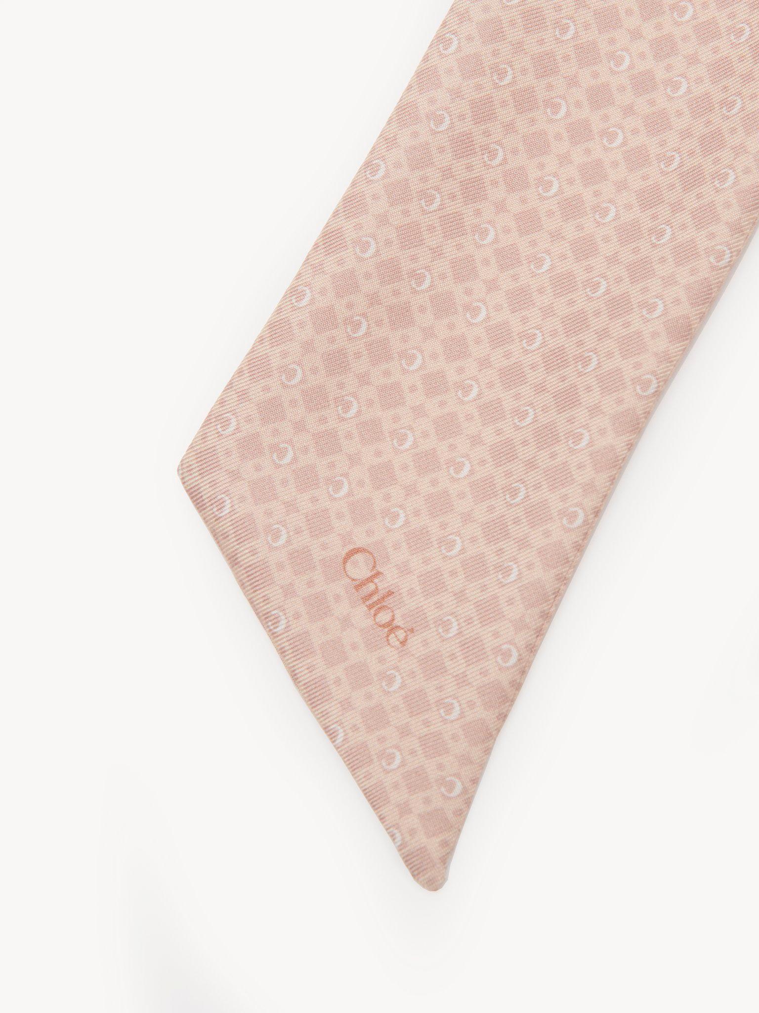 The Chloé Mini Tie-Print bandeau scarf in silk Product Image