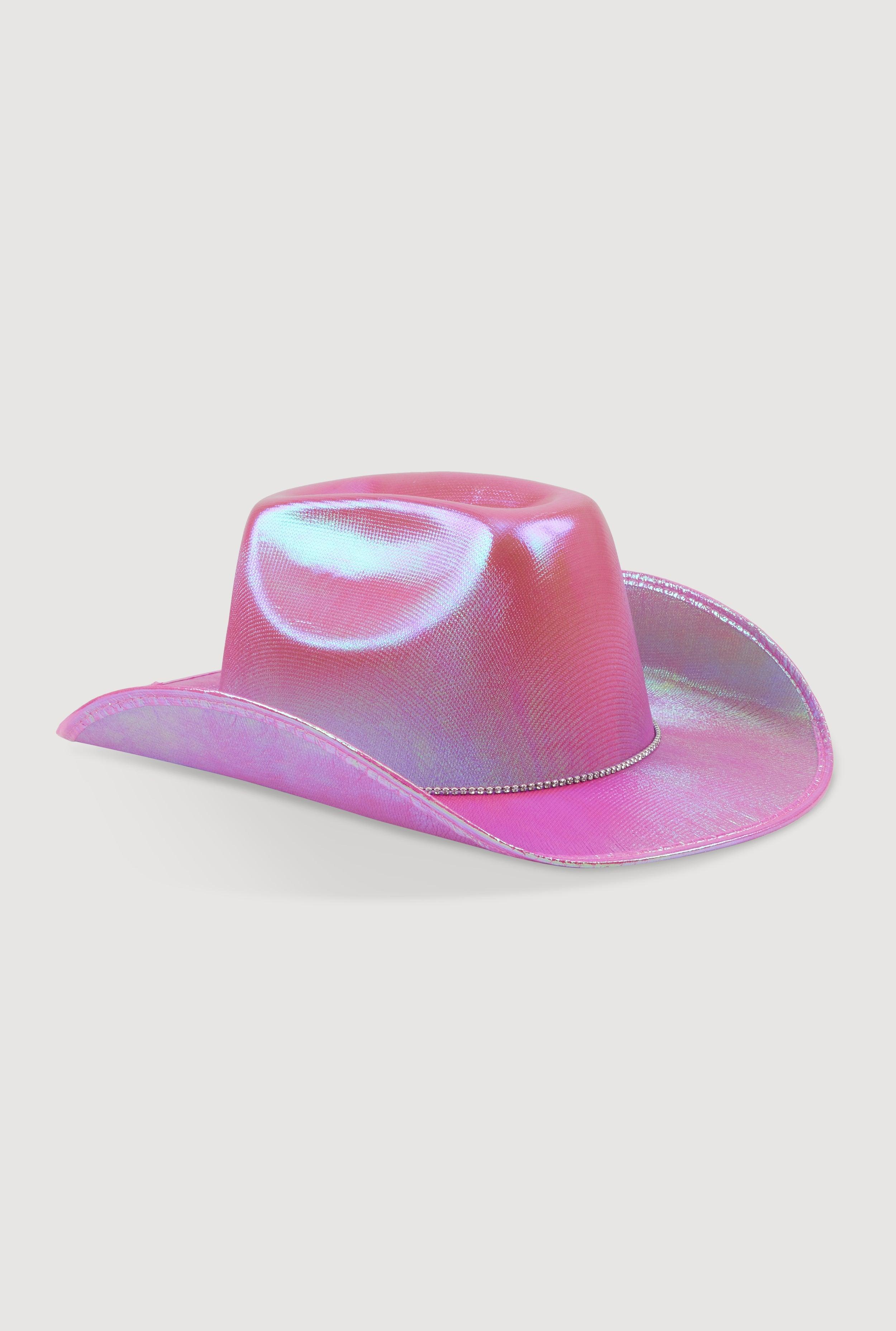 Rhinestone Chin Strap Cowboy Hat Female Product Image