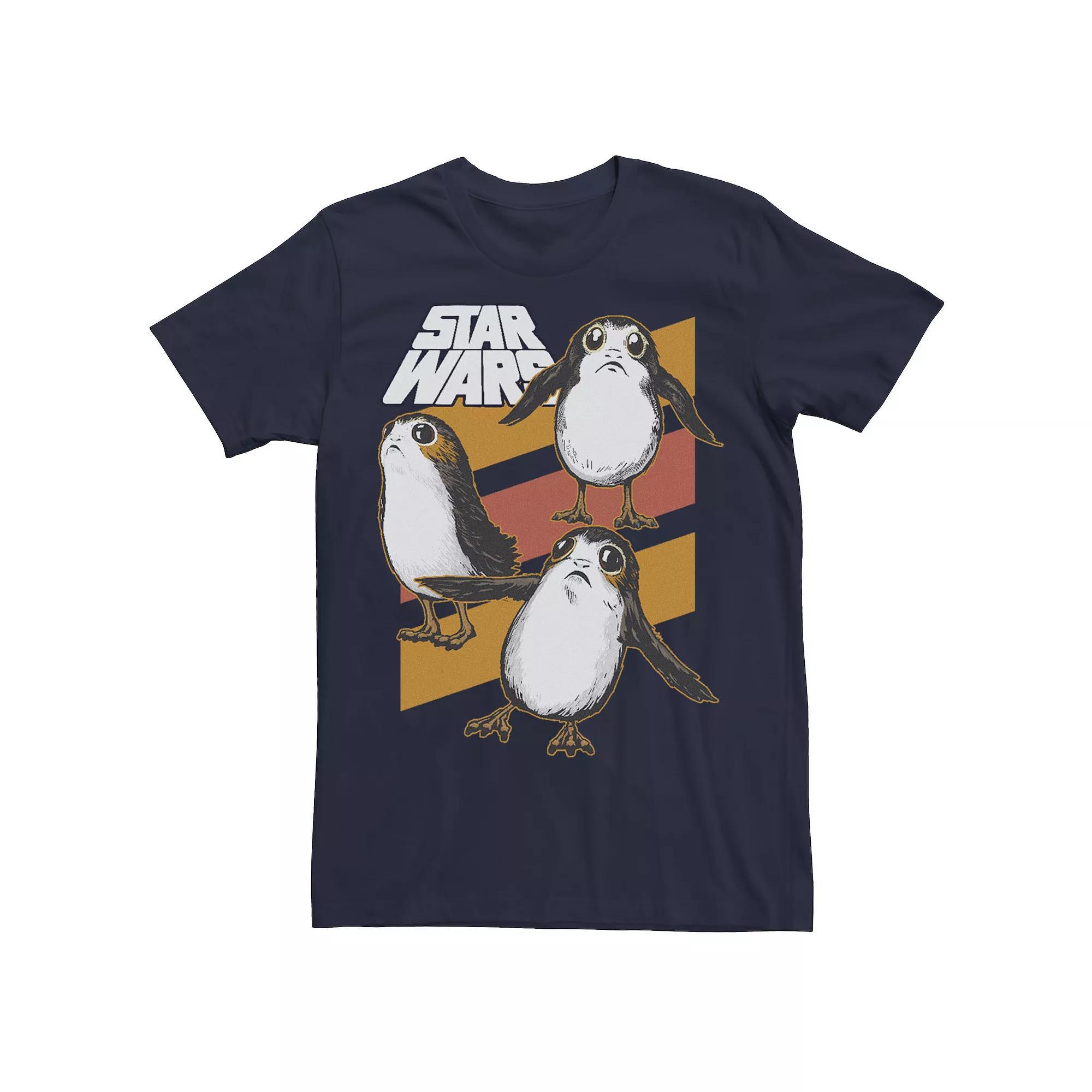 Men's Star Wars Last Jedi Retro Porg Portrait Logo Tee,  Product Image