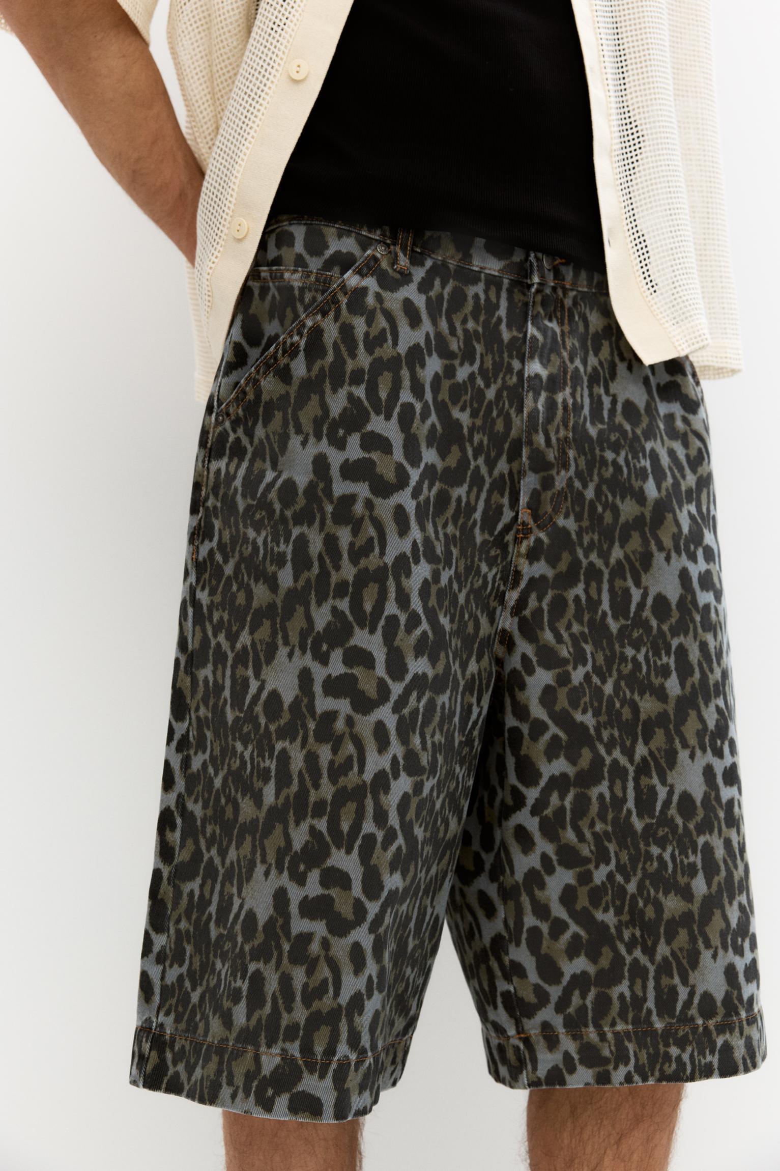 Leopard animal print jorts Product Image