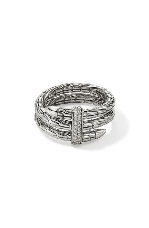 JOHN HARDY Spear Diamond Bypass Ring In Silver Product Image