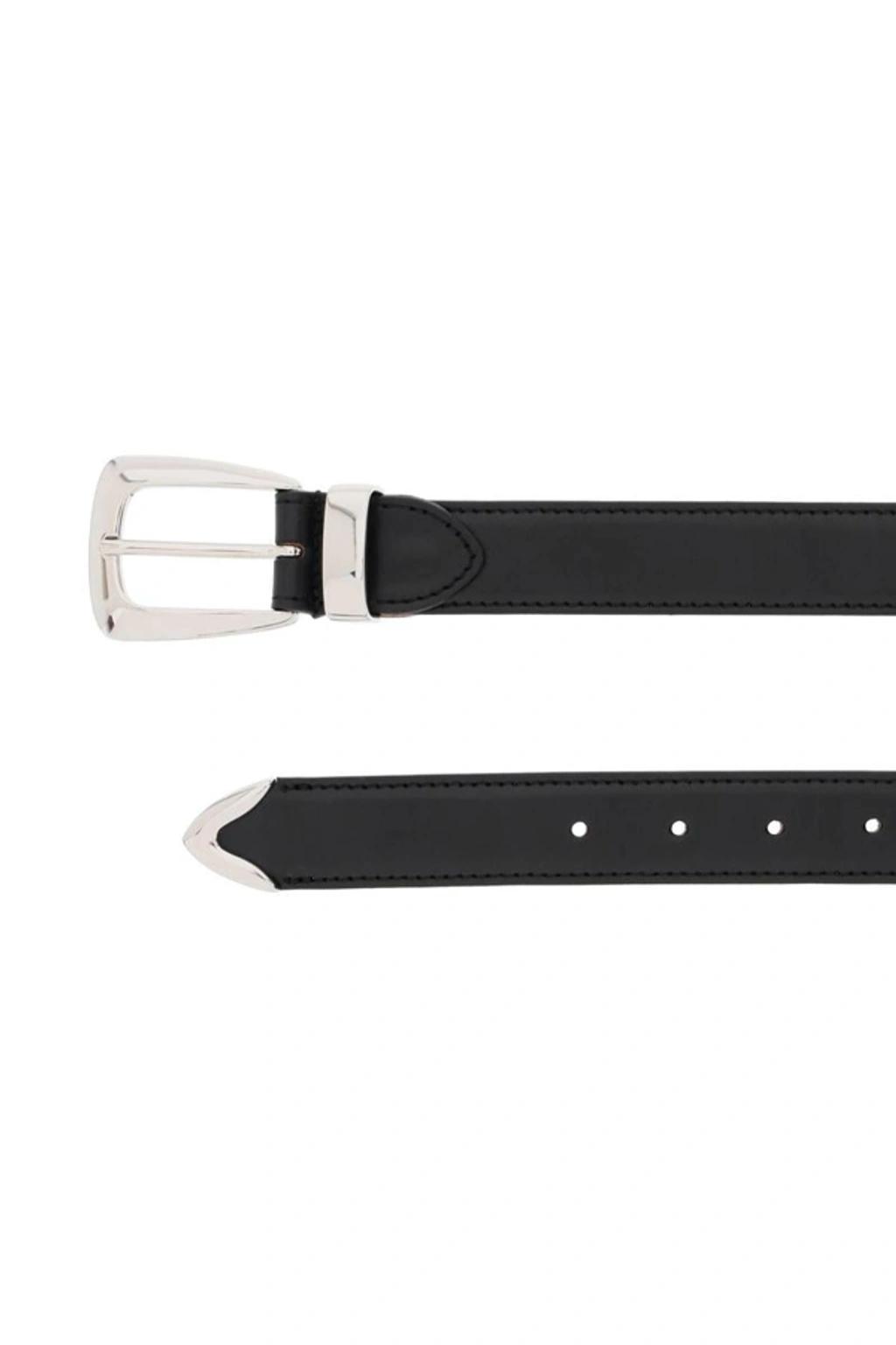 KHAITE Buckle Belt In Black Product Image