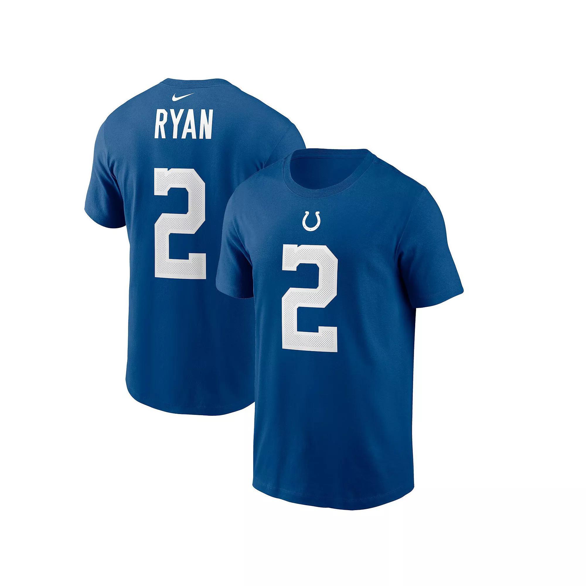 Men's Nike Matt Ryan Royal Indianapolis Colts Player Name & Number T-Shirt, Size: Small, Blue Product Image