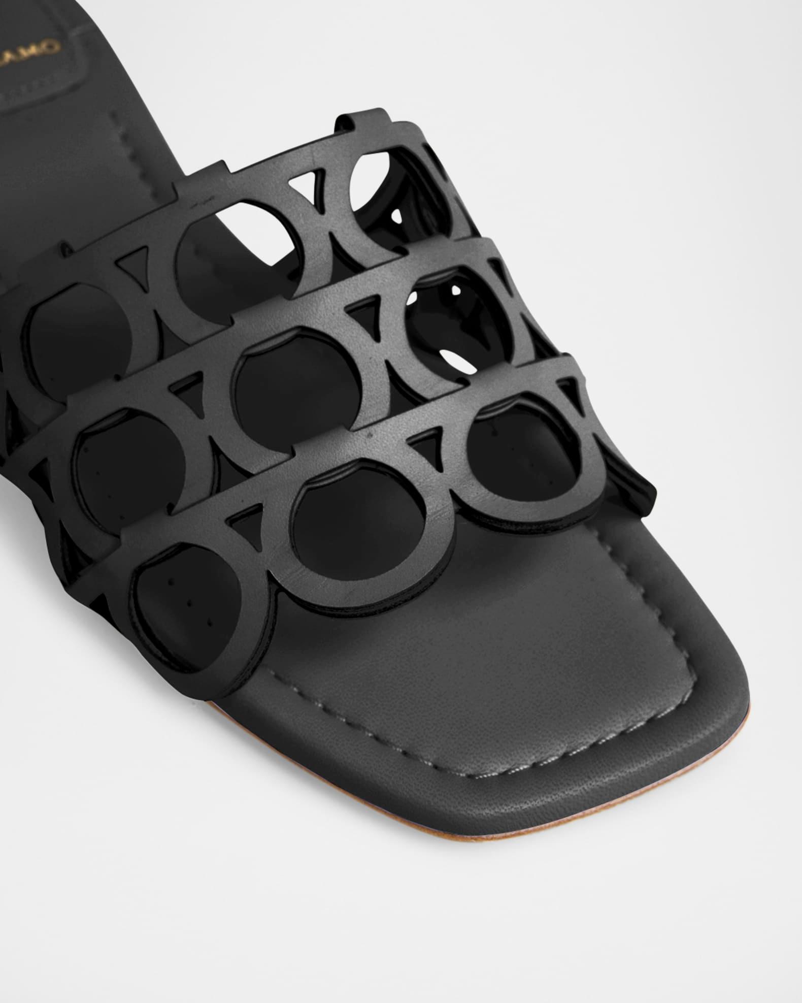 Erne Leather Gancini Link Slide Sandals Product Image