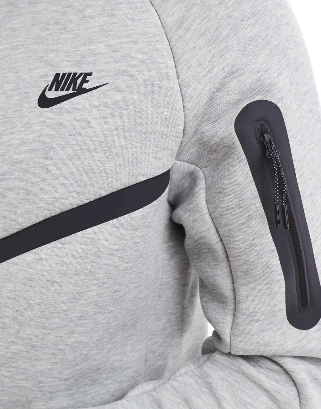 Nike Tech Fleece full zip hoodie in gray Product Image