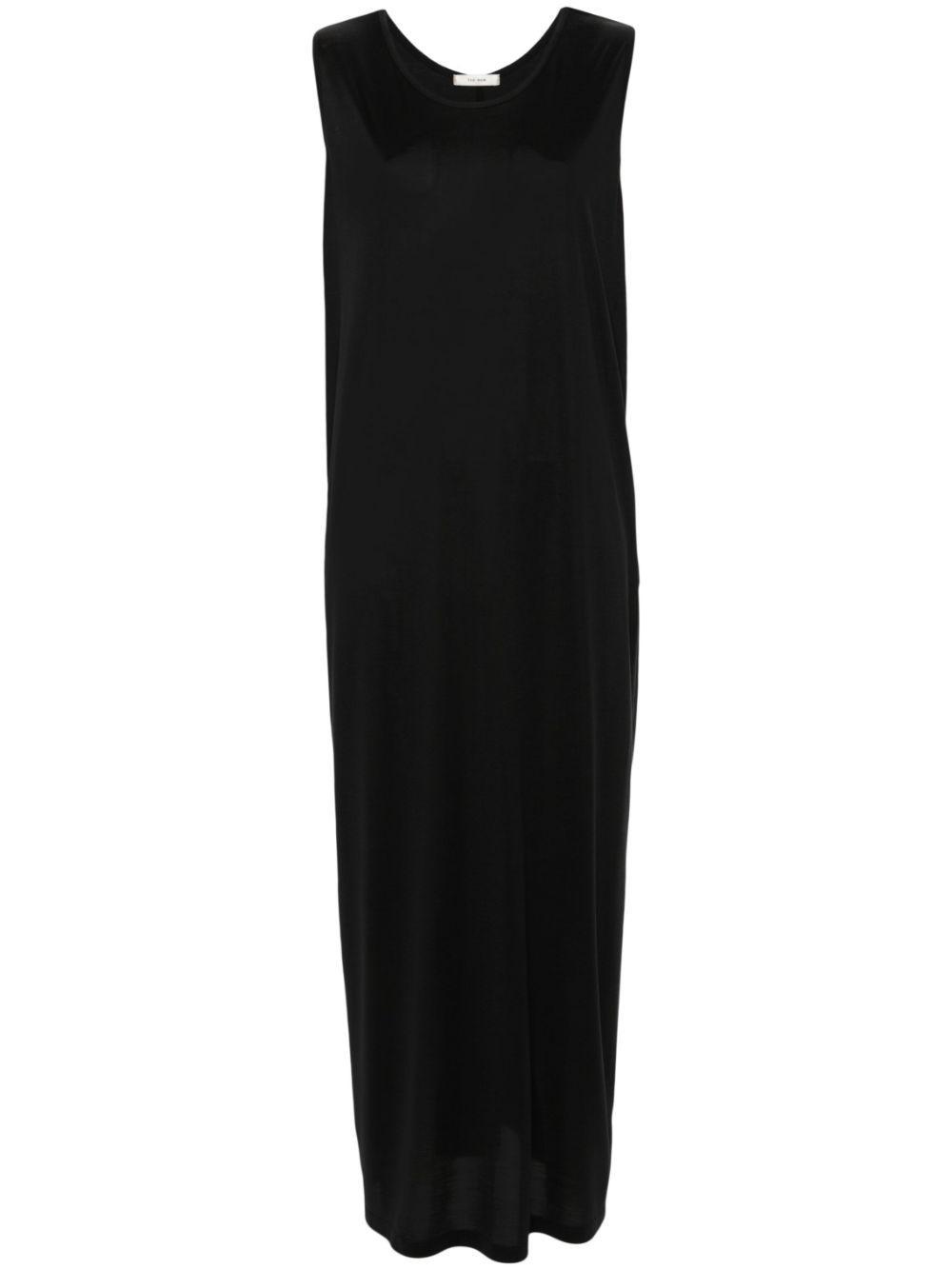 THE ROW Agla Viscose Blend Midi Dress In Black Product Image