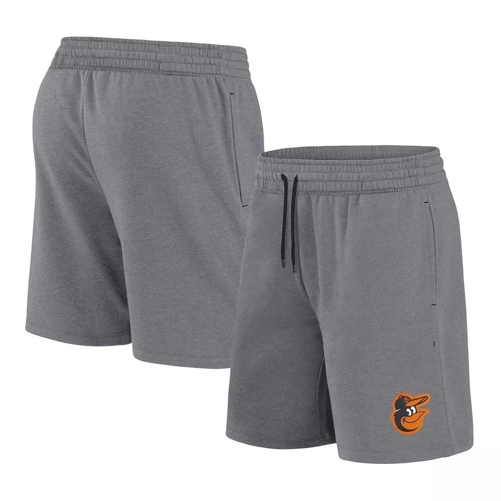 Men's Fanatics  Heather Gray Houston Astros Logo Shorts, Size: Large, Grey Product Image