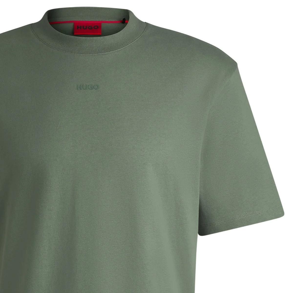 HUGO BOSS Relaxed-fit T-shirt In Cotton With Logo Print In Green Product Image