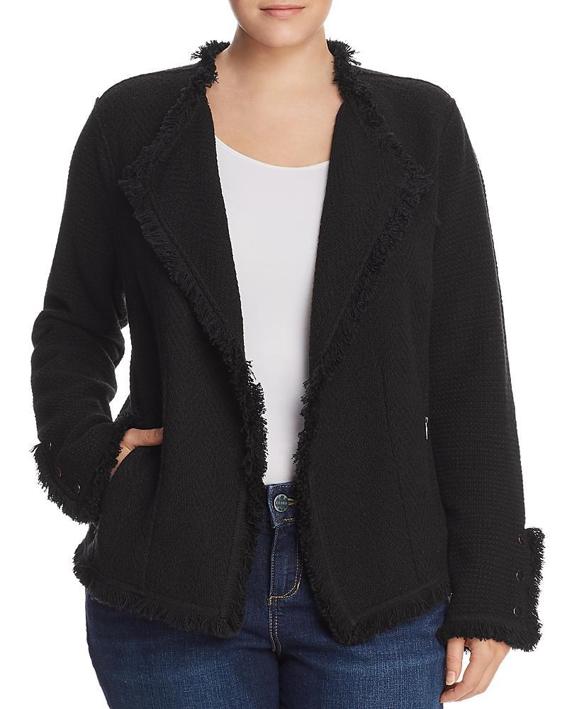 Nic+Zoe Fringe Mix Knit Jacket Product Image
