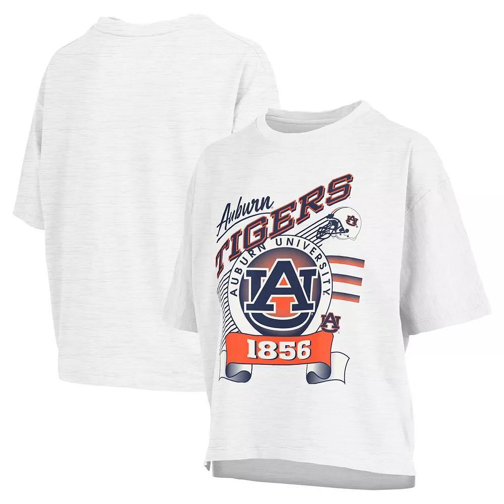 Women's Pressbox White Auburn Tigers Rock & Roll Slub��T-Shirt, Size: Large Product Image