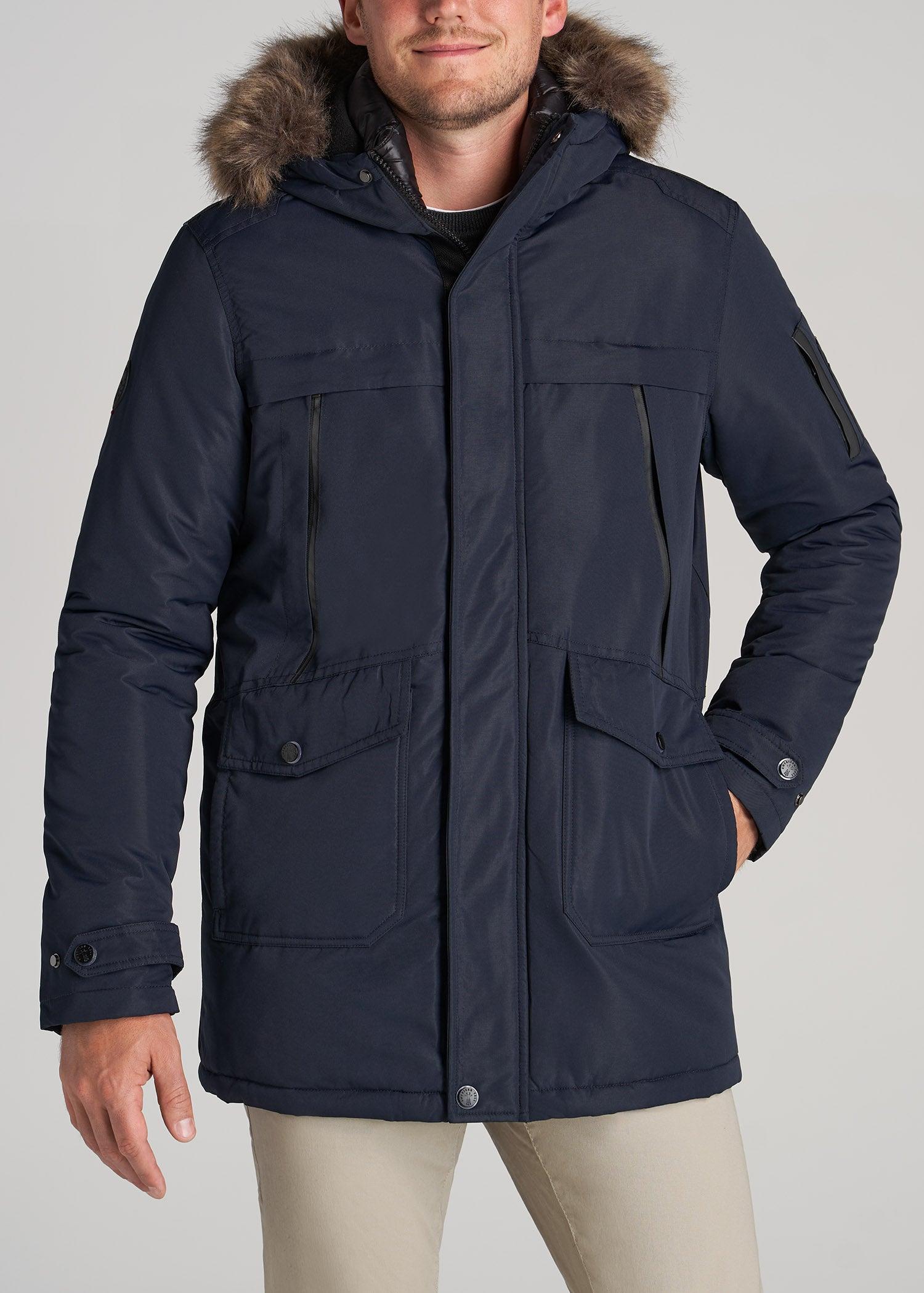 American Tall X Point Zero Tall Men's Parka in Navy Product Image