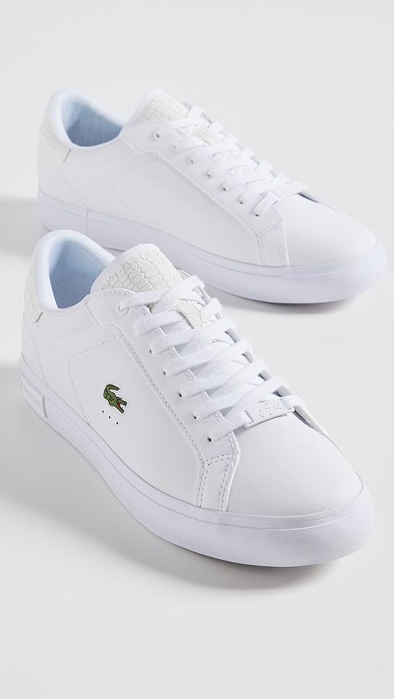 Lacoste Powercourt Burnished Leather Sneakers | Shopbop Product Image