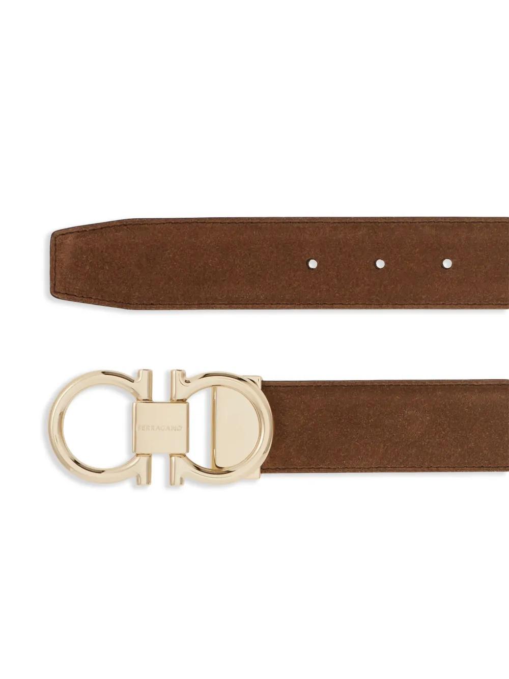 FERRAGAMO Gancini Belt In Brown Product Image