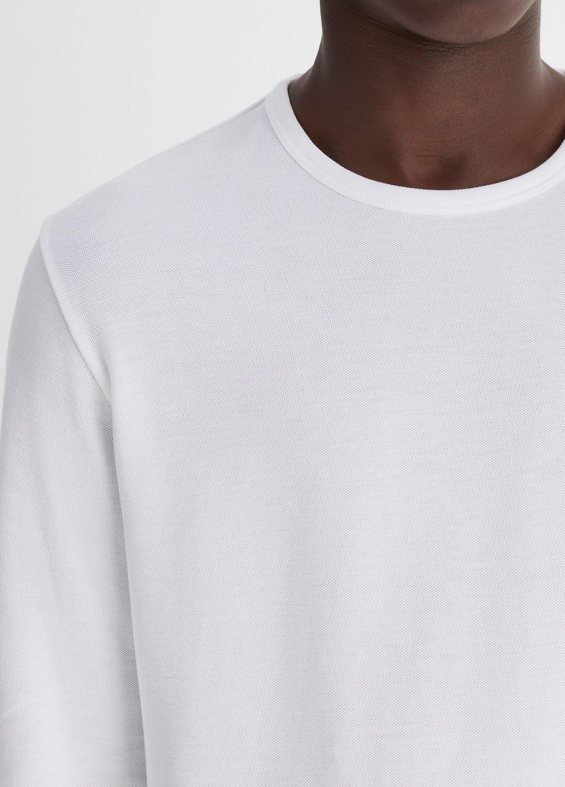 Pima Cotton Piqué Long-Sleeve T-Shirt Product Image