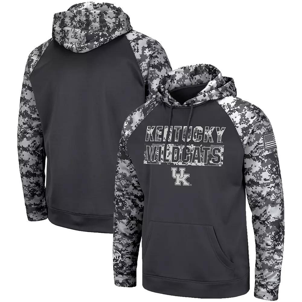 Men's Colosseum Charcoal Kentucky Wildcats OHT Military Appreciation Digital Camo Pullover Hoodie, Size: Small Product Image