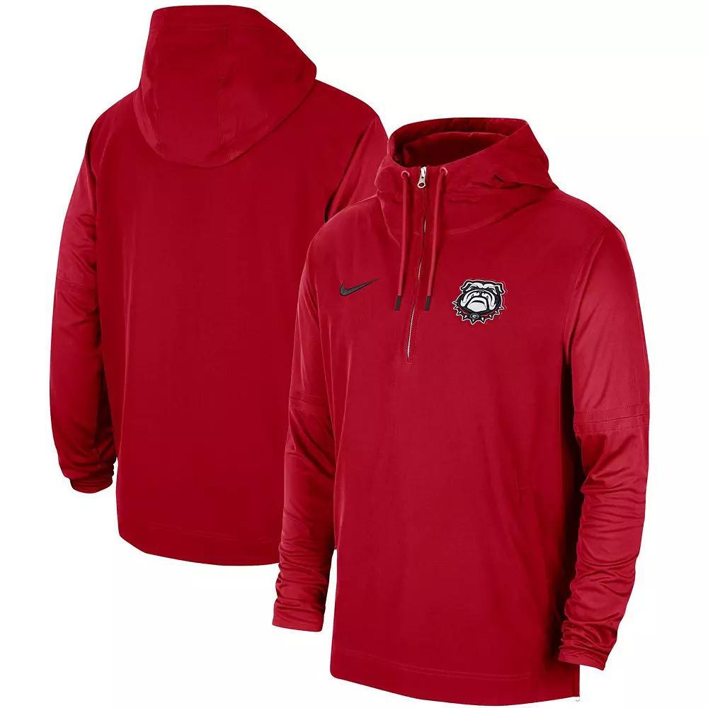 Men's Nike Scarlet Ohio State Buckeyes 2023 Sideline Player Quarter-Zip Hoodie Jacket,  Product Image