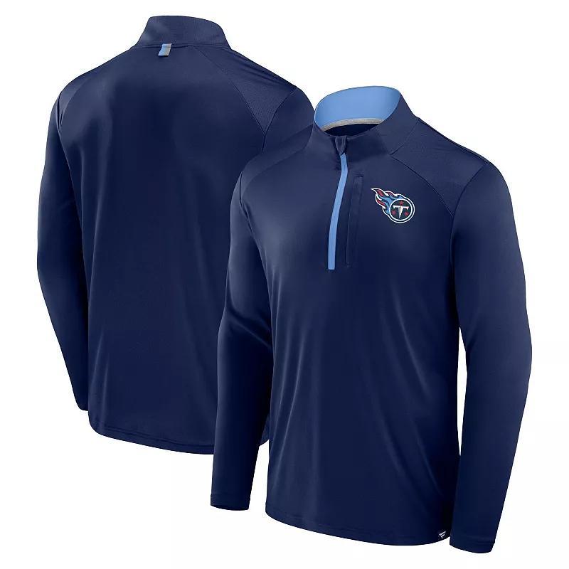 Men's Fanatics Navy Tennessee Titans Defender Long Sleeve Quarter-Zip Jacket,  Product Image