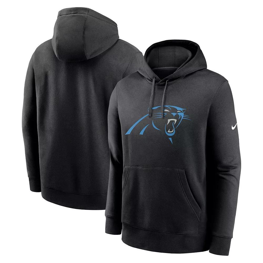 Men's Nike Black Carolina Panthers Club Logo Pullover Hoodie, Size: 3XL Product Image