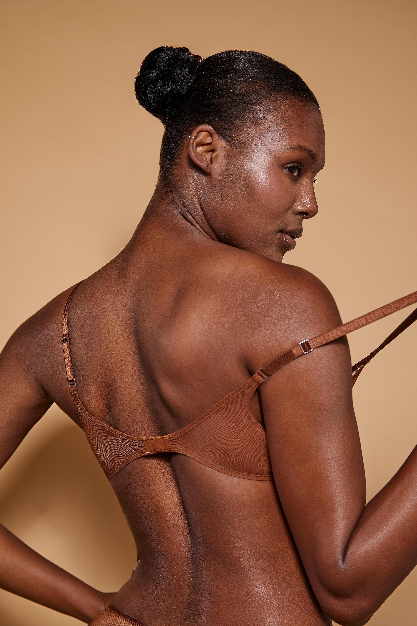 Soft Mesh Single Layer Triangle Bra in Chestnut Product Image